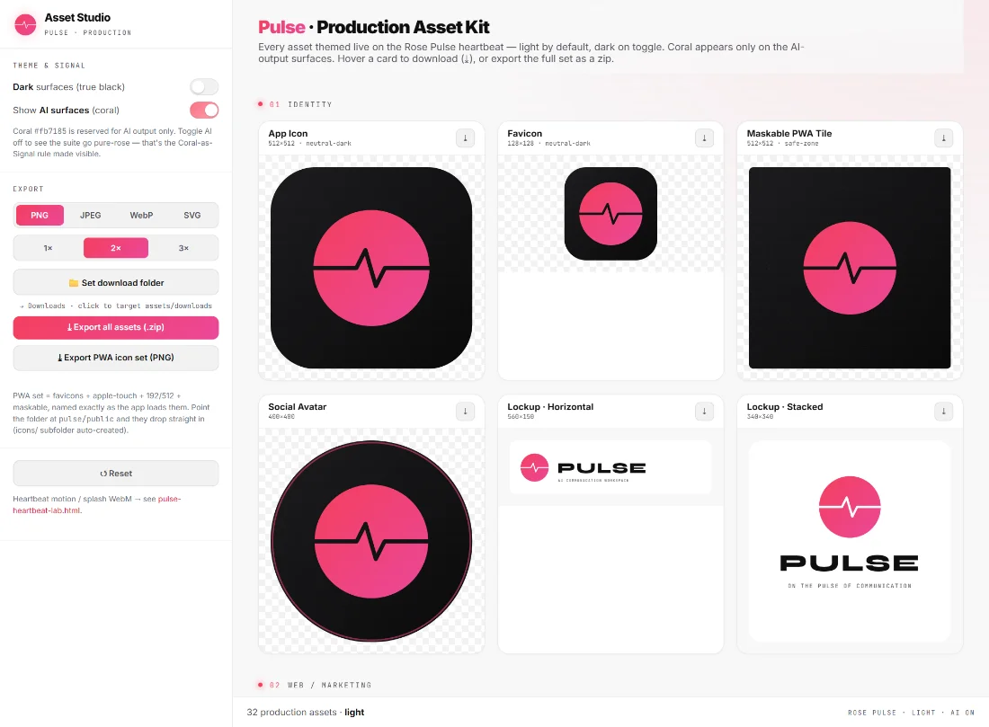 Pulse Production Kit — brand design playground