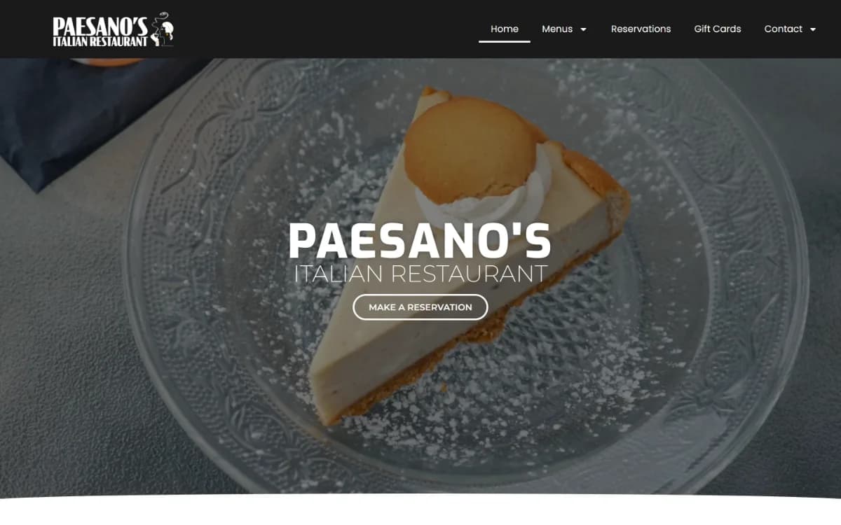 Paesano's Italian homepage