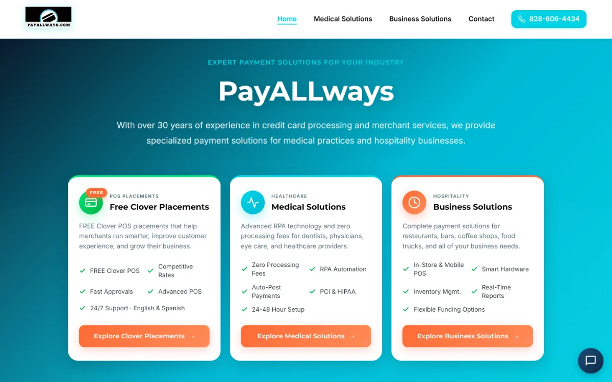 PayAllWays homepage